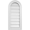 Ekena Millwork Round Top Surface Mount PVC Gable Vent: Functional, w/ 2"W x 1-1/2"P Brickmould Frame, 12"W x 26"H GVPRT12X2602SF - alternate 1